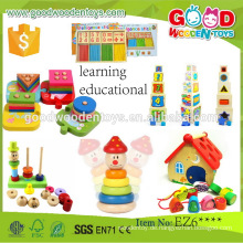EN71 / ASTM heißer Verkauf hölzerner Puzzlespielblock spielt OEM / ODM, das pädagogisch für Kinder lernt
